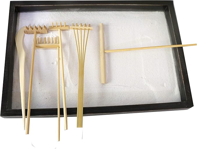 Zen Rake Mini Zen Garden Rakes,Meditation Sand Zen Garden Tools, DIY Rock Zen Garden Kit Sets, Fidget Toy, Zen Garden Accessory,Father's Gift,Man's Gifts,Mother's Gifts (Rake Sets)