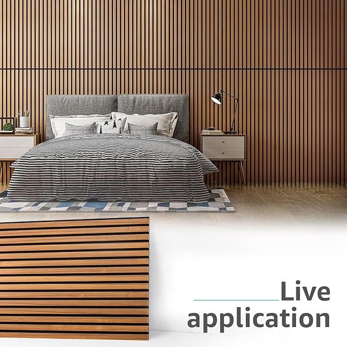 Art3d A31117 3D Wall Panels, 4pcs-47.2＊23.6in, Teak