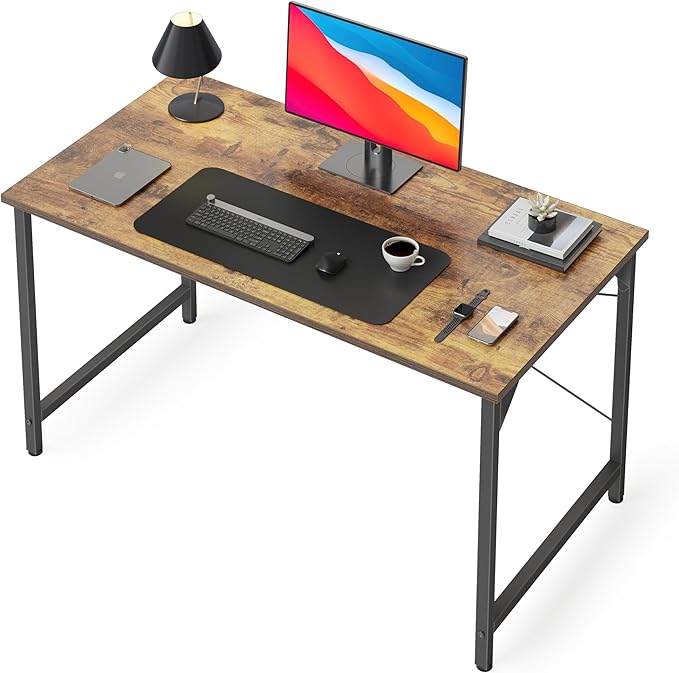 CubiCubi Computer Desk, 40 inch Home Office Small Desk, Modern Simple Style PC Table for Home, Office, Study, Writing, Vintage Brown