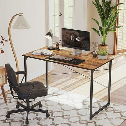 Cubiker Computer Desk, 40 inch Small Home Office Desk for Small Spaces, Modern Simple Style for Home, Office, Brown