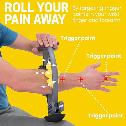 Arm & Leg Massager - Forearm & Calf Roller - Tennis & Golfer's Elbow, Carpal Tunnel, Tendonitis, Wrist, Hand, Calf, Foot, & Thigh Relief - Trigger Point - Active & Myofascial Release