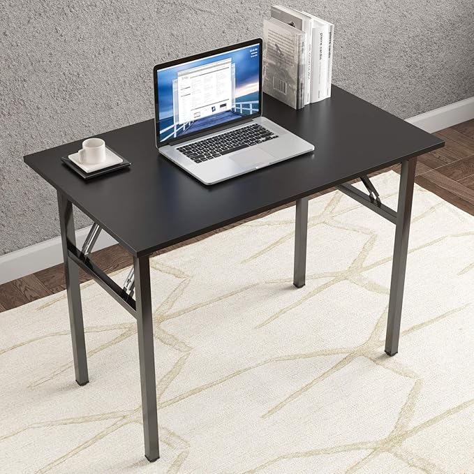 Need Computer Desk Folding Table Writing Desk/Compact Desk/Foldable Desk with BIFMA Certification, No Install Needed, Black AC5CB-100-60