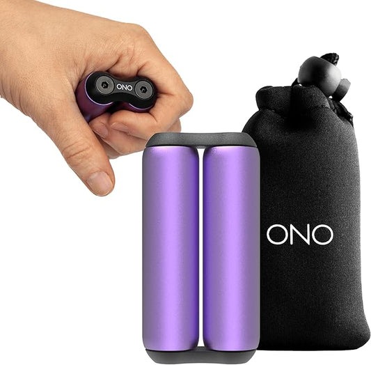 ONO Roller - Handheld Fidget Toy for Adults | Help Relieve Stress, Anxiety, Tension | Promotes Focus, Clarity | Compact, Portable Design (Junior Size/Aluminum, Purple)