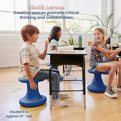 ECR4Kids Twist Wobble Stool, 14in Seat Height, Active Seating, Navy