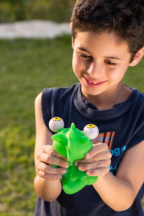 IPIDIPI TOYS Flippy Dragon Squishy Eye Popping - Squeeze Fidget Toy for Stress Relief - Sensory Play Anxiety Reducer - Ideal for Kids with ADHD and Autism - Perfect Dinosaur Gift for Boys and Girls