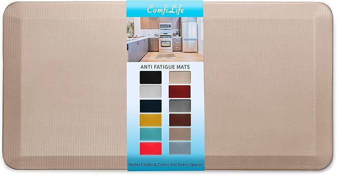 ComfiLife Anti Fatigue Floor Mat – 3/4 Inch Thick Perfect Kitchen Mat, Standing Desk Mat – Comfort at Home, Office, Garage – Durable – Stain Resistant – Non-Slip Bottom (20" x 39", Rose Gold)