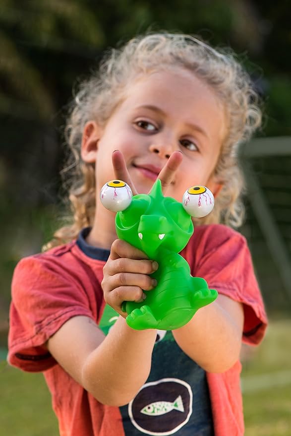 IPIDIPI TOYS Flippy Dragon Squishy Eye Popping - Squeeze Fidget Toy for Stress Relief - Sensory Play Anxiety Reducer - Ideal for Kids with ADHD and Autism - Perfect Dinosaur Gift for Boys and Girls