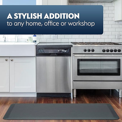 Sky Solutions Anti Fatigue Floor Mat - 3/4" Thick Cushioned Kitchen Rug, Standing Desk Mat - Comfort at Home, Office, Garage - Non Slip, Durable and Stain Resistant (24" x 70", Blue Diamonds)