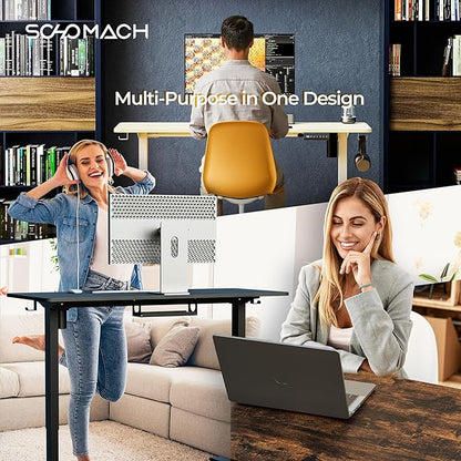 Electric Standing Desk - Adjustable Height with Memory Preset, 48 x 24 Inches Ergonomic Design Home Office Standing Desk