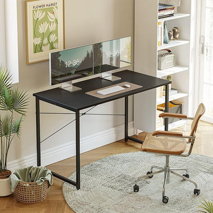 CubiCubi Computer Desk, 40 inch Home Office Desk, Modern Simple Style PC Table for Home, Office, Study, Writing, Black