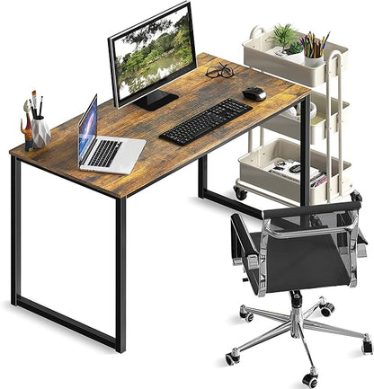 SHW Home Office 40-Inch Computer Desk, Rustic Brown