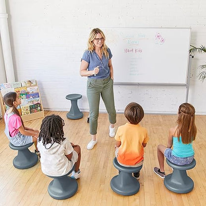 ECR4Kids Twist Wobble Stool, 14in Seat Height, Active Seating, Dark Grey