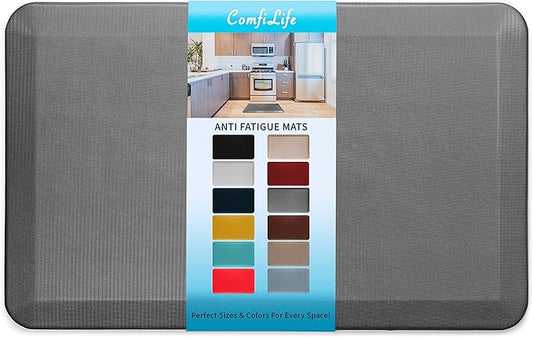 ComfiLife Anti Fatigue Floor Mat – 3/4 Inch Thick Perfect Kitchen Mat, Standing Desk Mat – Comfort at Home, Office, Garage – Durable – Stain Resistant – Non-Slip Bottom (20" x 32", Charcoal)