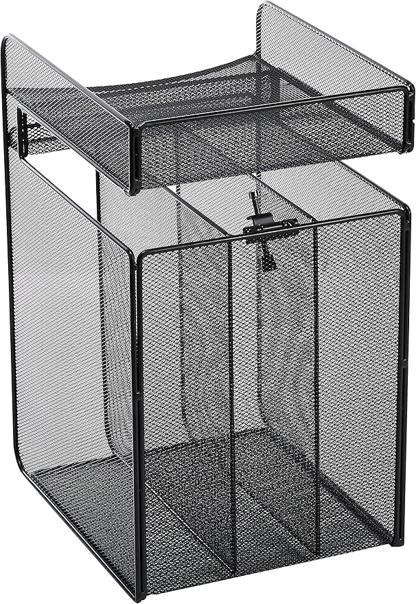 Safco Products 3241BL Onyx Mesh Vertical Hanging Desk Storage, Black